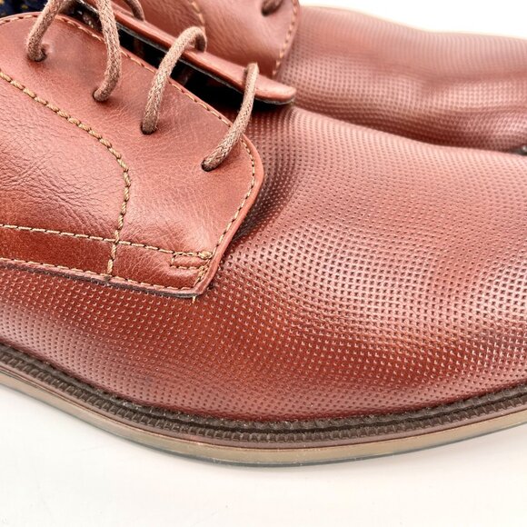 Madden Men Hainz Oxford Shoes Size 12 Brown PU Upper Lace-Up Dress Shoes - Picture 8 of 15